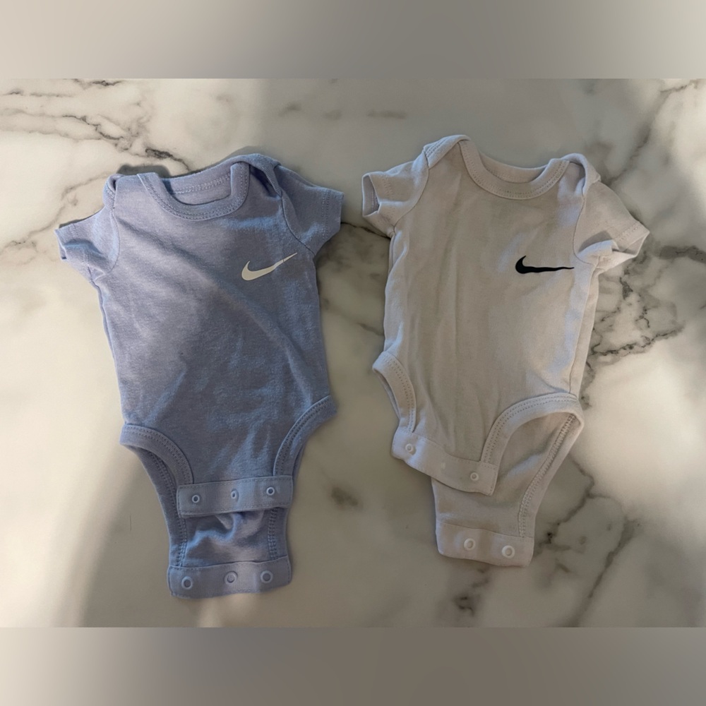 Nike Infant Bodysuit Duo - Light Blue and White